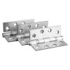 Heavy duty fire door hinge set stainless steel showing three silver hinges arranged in a row group a