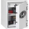 phoenix fire fighter ii 0441 electronic lock safe shown with front door open displaying contents inside