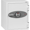 Front view of the phoenix fire fighter ii 0441 electronic lock showing the white door and keypad