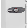 Front view of phoenix fire fighter ii 0442 electronic lock showing keypad and handle on a grey panel