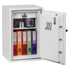 phoenix fire fighter ii 0442 key lock showing the door open with colourful ring binders and keys hanging inside