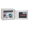 phoenix titan 1281 key lock with the door fully open showing keys hanging inside and items stored in the main compartment