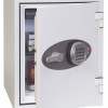 phoenix titan 1283 electronic lock showing front door slightly open revealing contents inside the safe