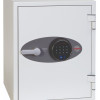 Front view of the phoenix titan 1283 fingerprint lock showing keypad and handle on a white background