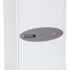 Front view of a white phoenix fire ranger 1511 s1 key lock with silver handle and grey oval panel