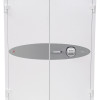 Front view of a phoenix fire ranger 1512 s1 electronic lock with a grey handle and keypad on white background