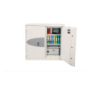 phoenix fire commander pro 1921 electronic lock shown half open with visible folders and a safe inside