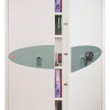 phoenix fire commander pro 1923 electronic lock on a white door that is slightly ajar showing the lock and handle