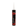 FAS fire door intumescent acrylic sealant 310ml tube shown from the front with red and black label and white nozzle
