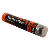 angled fas gun grade fire door foam canister showing black and orange label with cap on one end