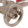 Close up of the metal tip and circular part of a pu foam applicator gun