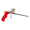 Red and silver pu foam applicator gun with long metal nozzle and trigger handle