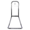 ultrafire single chrome fire extinguisher stand showing front bracket a in polished chrome finish on white background