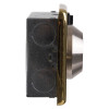 a side view of the brass decorative door holder