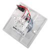 back view of the 24v 200n conquest steel surface mounted door retainer showing wiring and mounting plate