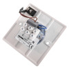 230v 200n conquest steel flush mounted door retainer showing angled view of wiring connections and terminals