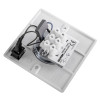 Close up of wiring on the 230v 200n conquest steel flush mounted door retainer showing cables and connectors