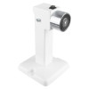 universal 500n pole magnet 200mm shown at an angle with a white base and metal circular magnet head