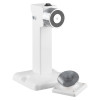 universal 500n pole magnet 200mm showing the main pole magnet attached to a white stand with an additional round magnet and base