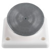 circular plate part of the universal 500n pole magnet 200mm with a small central hole mounted on a square white base
