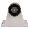 Gf3840501 24V 500N High Force Floor Mounted Door Retainer shown from the front with a triangular base and circular magnet