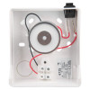 Inside view of Gf3870351 Doormouse Wall Mounted Door Retainer White 24V 200N showing wiring and mounting box