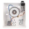 Gf3870352 Doormouse Wall Mounted Door Retainer White 230V 200N Internal showing internal wiring and components inside white plastic casing