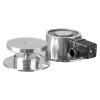 Gf590801G008 230V 120N Marine Magnet Contents showing two round metallic components with one having an attached black electrical connector