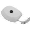 geofire agrippa deaf alart acoustic pillow alarm showing a white rectangular pad with a black button and coiled cord