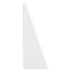 Smooth white triangular wedge with a right‑angled profile and a slanted top surface.