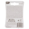 Back view of the gp lithium long life battery packaging showing product details and warnings