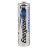 Front view of energizer ultimate lithium aa battery showing the label and positive terminal