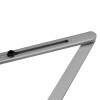 Silver arm component of the geze ts1000c overhead door closer shown close up