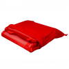 evac e pad with bag being taken out of the bag showing the folded red pad and pouch