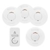 Group of radio interlinked sealed battery smoke and heat alarms from the radio interlinked sealed battery 3 smoke 1 heat 1 co alarm kit