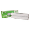 hispec universal led emergency bulkhead shown with its green and white packaging box behind it