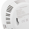 Closeup of the back of the hispec mains powered smart vape detector showing vents and technical label details