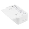Back view of the hispec 10yr longlife battery carbon monoxide detector with cover partially removed showing mounting holes and label