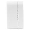 Side view of the hispec 10yr longlife battery carbon monoxide detector showing its slim white casing and indicator vents