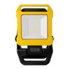 Front view of a hispec 10w rechargeable led site light with a yellow frame and black handle