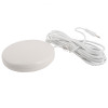 vibrating pad with long white cable from hispec deaf aid kit shown on white background