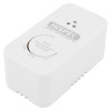 hispec rf pro carbon monoxide alarm shown at an angled view with test and silence button visible