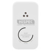 Front view of the hispec rf pro carbon monoxide alarm showing buttons and indicator lights