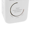 Close up of the test and silence button on the hispec rf pro carbon monoxide alarm