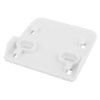White cover part of the hispec raio interlinked control unit shown from an angle with attachment points visible