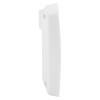 Side view of the hispec raio interlinked control unit showing a slim white casing