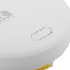 Closeup of the test reset button on the hispec radio frequency mains carbon monoxide detector
