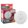 hispec rf combi mains heat carbon monoxide detector alongside its box showing product branding and details