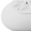 Close-up of a white smoke detector featuring a vented cover and a central button labelled “PUSH TO TEST
