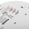 Part of the connector on the hispec radio frequency combo mains smoke heat detector showing metal prongs and label details